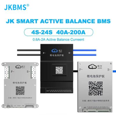 China JKBMS Active Balance Bms 4S 8S 12S 13S 14S 16S 17S 20S 24S Smart Bms 60A 80A 100A 150A 200A Lifepo4 Li-Ion Lto Battery en venta
