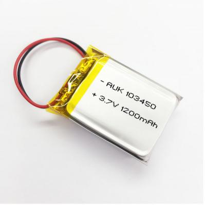 中国 603450 Battery 3.7V 1200mAh Lithium Polymer Batteries Lipo For Beauty Equipment Bluetooth Headset Fingerprint Door Lock 販売のため