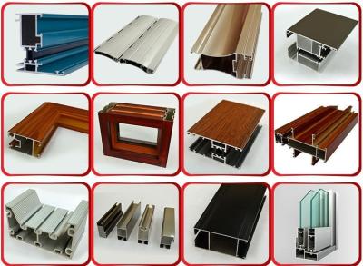 China Powder Coated Surface Aluminium Door Profiles With 1.2mm Thickness 6 Meters Length for sale
