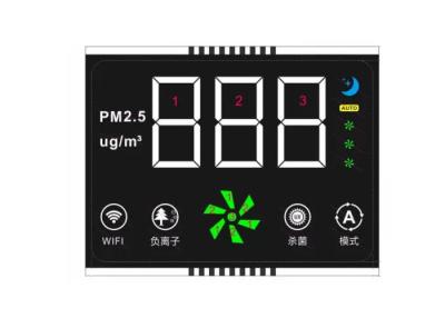 China 7 segmentos de pantalla LCD personalizada VA módulo LCD negativo para controlador de termostato en venta