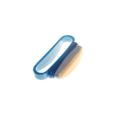中国 NAVI 注文の小型青い色の革カバー マニキュア用具が付いている物質的な釘の芸術のクリームの緩衝 DIY 釘の芸術用具 販売のため