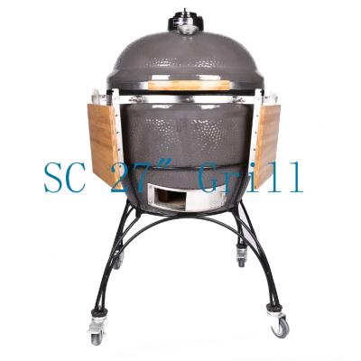 China Stainless Steel Egg Shaped 750F 29 Inch Charcoal Grill Black 73cm for sale