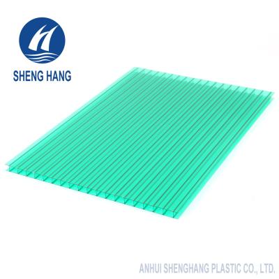 China Colored Plastic Twin Wall Polycarbonate Sheet Eco 4x8 UL94 V2 Flame Resistant for sale