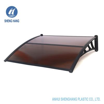 China Clear Polycarbonate Window Awnings Plastic Door Canopies Sun Snow Protection for sale