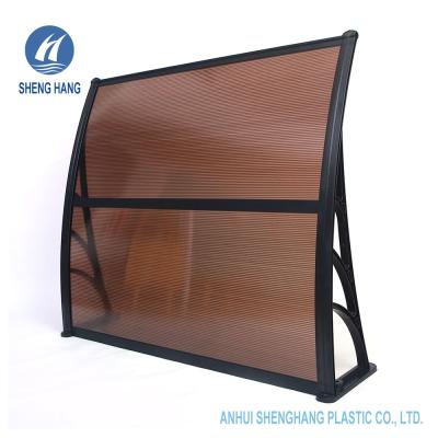 China 1.2*1m Aluminum Polycarbonate Door Canopies Durable Anti UV for sale