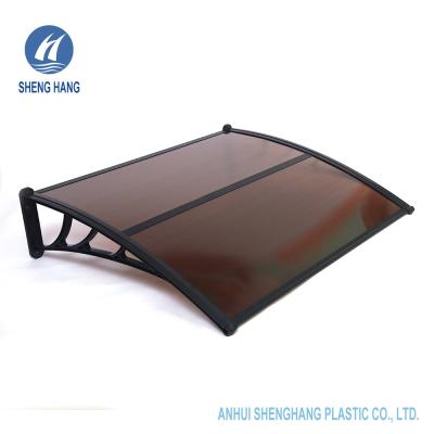 China Gray Tents Polycarbonate Plastic Awning Plastic Bracket 4mm 5mm for sale