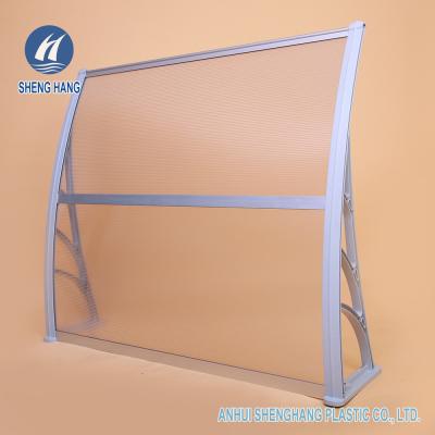 China Easy Installation Plastic Door Canopy Waterproof Poly Carbonate Awning for sale