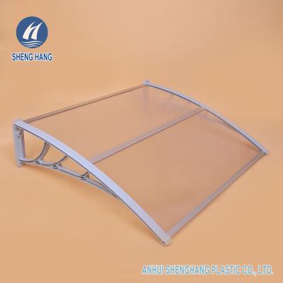 China Economical Plastic Door Canopies Polycarbonate Roof Garden Patio Awnings for sale