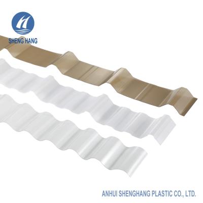 China SGS Corrugated Polycarbonate Sheet 3.95*13ft Clear Plastic Roofing Material for sale