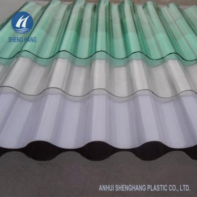 China 50um Corrugated Translucent Polycarbonate Roofing Sheeting Roof Panels 6000mm for sale