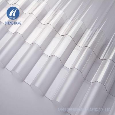 China Greenhouse Sunrooms Clear Corrugated Polycarbonate Sheets Coextrusion CNAS for sale