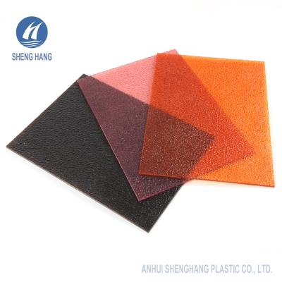 China Plastic Coextrusion Embossed Solid Polycarbonate Sheet 2*2.9m Fireproof for sale