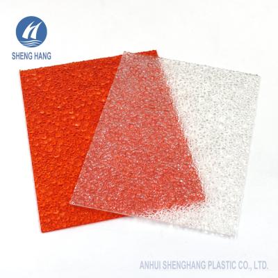China Orange Green Diamond Embossed Polycarbonate Sheet 3mm Waterproof for sale
