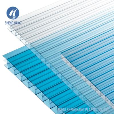 China 2.1*6m Lightweight Polycarbonate Hollow Sheet Antifire For Roofing Board for sale