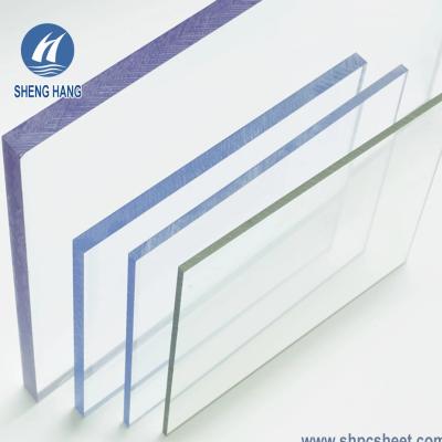 China Transparent Plastic Lexan Polycarbonate Roof Panels Double Sided UV 1.2mm To 25mm for sale