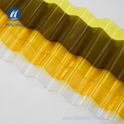 중국 Colored Transparent Corrugated Polycarbonate Roofing Sheet Co Extrusion 판매용