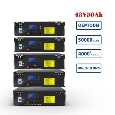 China 8KW 5kW 48V Lithium Batteries Off Grid Solar System Server Rack Battery for sale