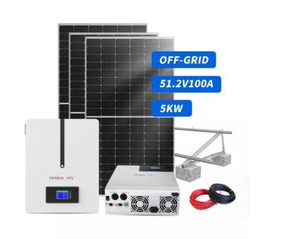 China 5kw Complete Solar Solution 48v Solar Power Storage Lithium Wall Battery for sale
