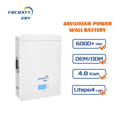 Chine Lithium Ion Battery, paquet du mur 5kw d'énergie solaire de batterie solaire de Lifepo4 24v 200ah à vendre
