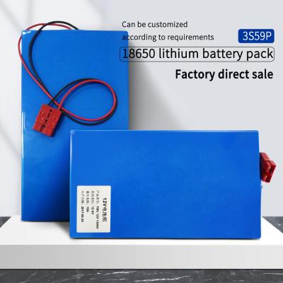 China 3.7v 18650 Lithium Battery Pack 11.1V 130AH Rechargeable Solar Battery Electric Bicycle for sale