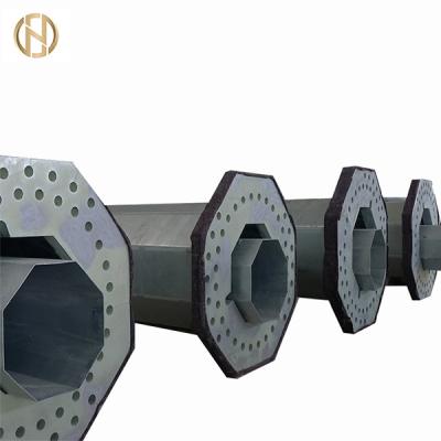 China Q345 Tubular Steel Utility Pole 138KV Hot Dip Galvanized Surface ASTM570 for sale