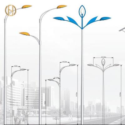 China Steel Pole Manufacturer 12M Galvanized Street Light Pole Steel Single Arm pole for sale