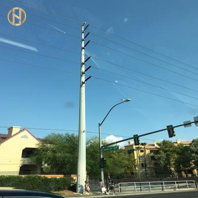 China Polygonal 10M Street Road Light Pole Double Brackets for sale