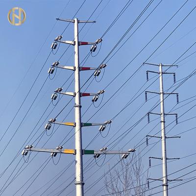 China Transmission line Galvanized Steel Tubular Electrical Power Pole for sale