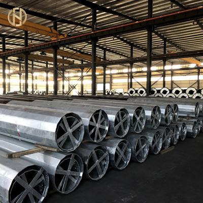 China 30FT 9m / 25FT 7.6m Metal Utility Pole Custom Powder Coated 7mm -16mm Thickness for sale
