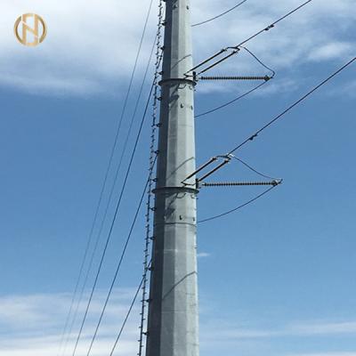 China 69KV Steel Metal Utility Pole ASTM A 123 Hot Dip Galvanizing High Durability for sale