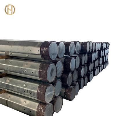 China 8 Side Tubular Steel Pole  10.5M 35FT Steel Utility Pole 300daN 3KN Q460 for sale