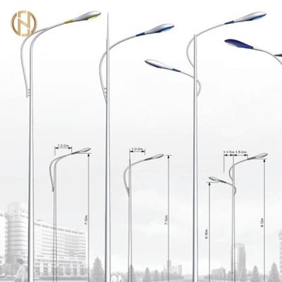 China Single / Double Arm Street Light Pole  12M 10M 8M 6M Galvanized Light Pole for sale