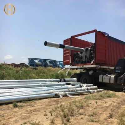 China Height 13m Electrical Power Pole , Metal Electric Pole 450daN SF 2.0 For ICE for sale