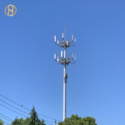 China Acero de postes ASTM A572 GR65 de las telecomunicaciones del poste de la telecomunicación del 100FT el 120FT en venta