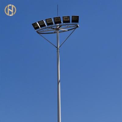 China Round Shape Crown High Mast Pole , 25M 30M Industrial Light Pole for sale