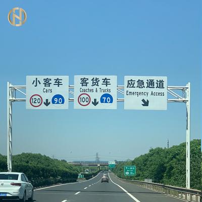 China Galvanized Q235B Steel Road Sign Pole 3-20M Mounting Height High Durability for sale