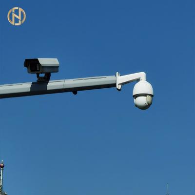 China Steel CCTV Camera Pole L Type 1m - 30m Arm Length Long Service Life for sale
