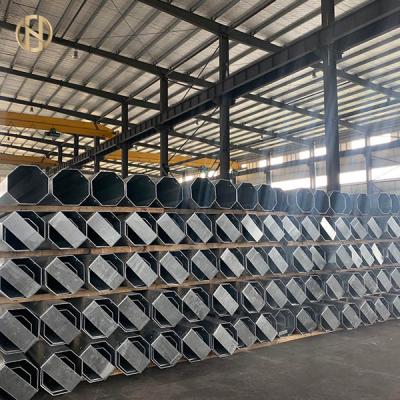 China 12M Galvanized Tubular Steel Post Class 7 1340daN Safety Factor 2.0 for sale