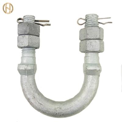 China Silver Color Pole Accessories   U Type Bolts For Tower Fasteners Tower Fittings for sale