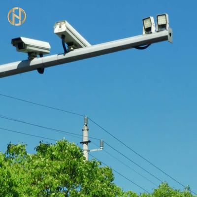 China Steel Security Camera Lamp Post 85um Galvanization Long Service Life for sale