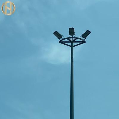 China 10mm Thickness Polygonal Street High Mast Lighting Pole Hot Dip Galvanized for sale