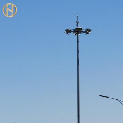 China Hot Dip Galvanized Steel Stadium Telescoping High Mast Light Pole for sale