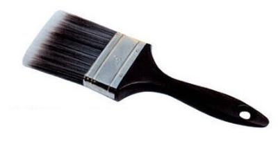 China Wood Handle Cleaning House Paint Brushes Double Boiled Polyester Bristle Paint Brush for sale