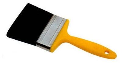China Polyester Nylon Black Bristle Paint Brush With Long Bristles for sale