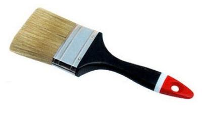 China Personalised House Paint Brush White Bristle Edging Lacquered Handle for sale
