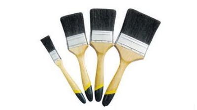 China Wood Handle Black Bristle Paint Brush Industrial Black China Bristle Brush en venta