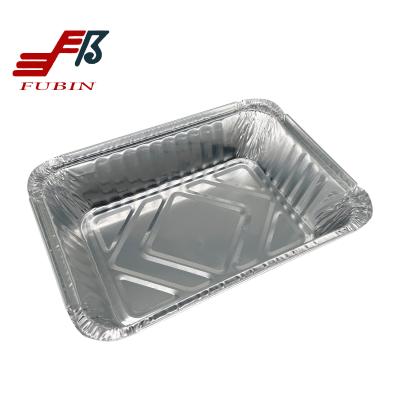 Chine Caisse d'emballage jetable de nourriture de plateaux rectangulaires de l'aluminium 1000ml de torréfaction à vendre