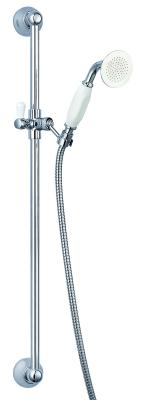 China Wall Mounted Shower Slide Rail Kit Brass Adjustable Bath Shower Riser Kit for sale