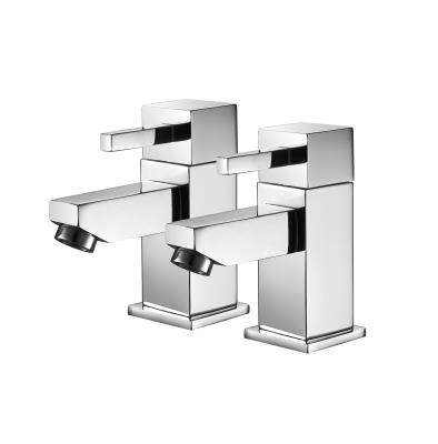 China Single Lever Bath Mixer Tap Chrome Finish Home Bathroom Sink Faucets for sale