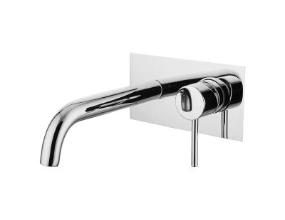 China Brass Wall Mounted Basin Mixer Taps , Concealed Wash Basin Mixer Faucet for sale